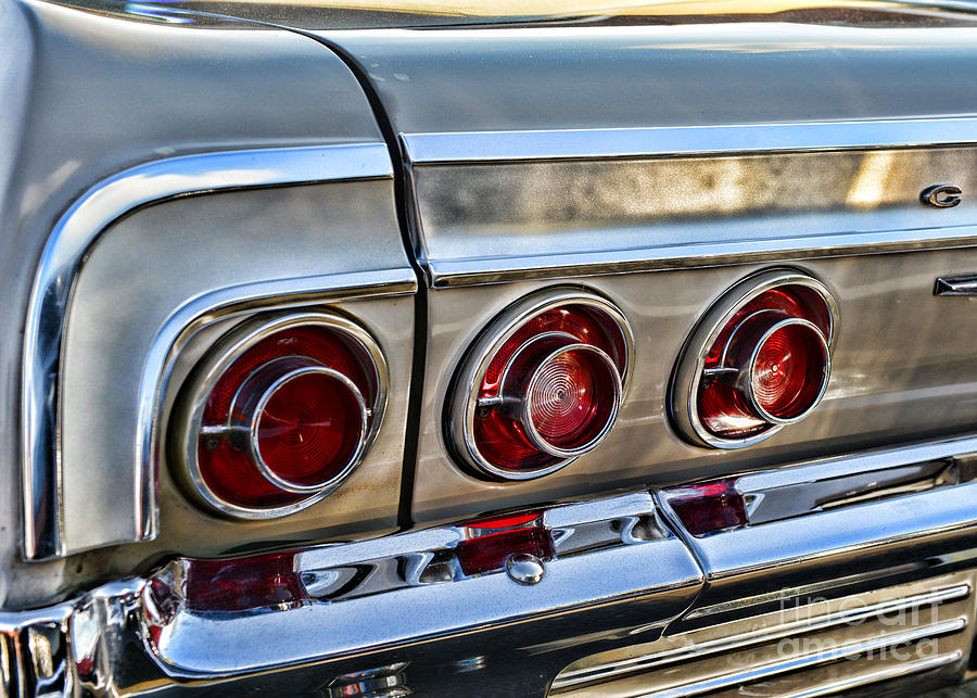 1964 Chevy Impala Tail Lights Photograph by Paul Ward