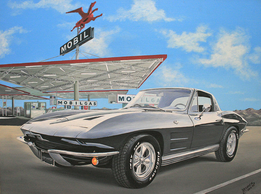 1964 Corvette Painting - 1964 Corvette by Branden Hochstetler