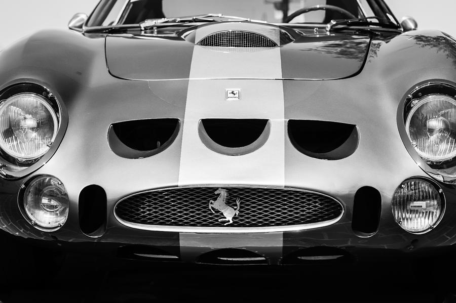 Black And White Photograph - 1964 Ferrari 275 GTB-C Speciale Grille -0959bw by Jill Reger