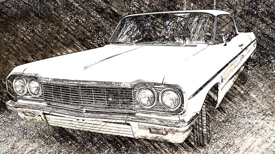 1964 Impala Digital Art by Morgan Carter