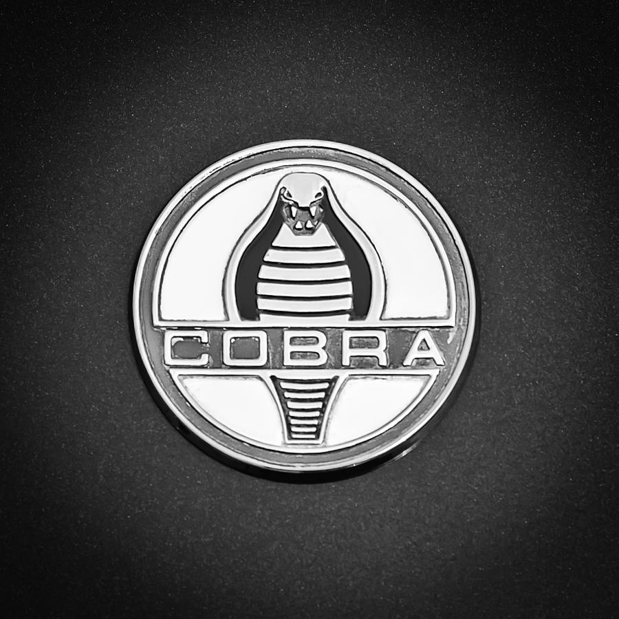 1964 Shelby 289 Cobra Emblem -0088bw Photograph by Jill Reger