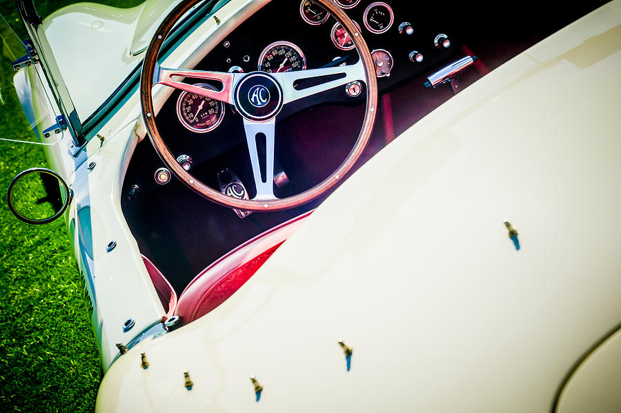 1964 Shelby Cobra 289 Steering Wheel Photograph by Jill Reger