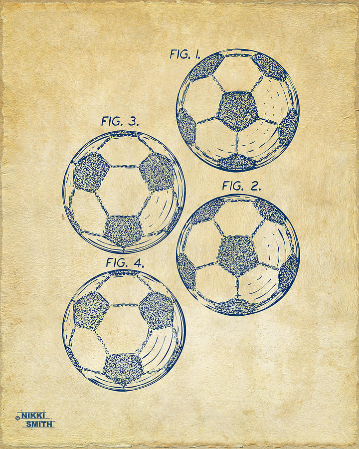 Soccer Digital Art - 1964 Soccerball Patent Artwork - Vintage by Nikki Marie Smith
