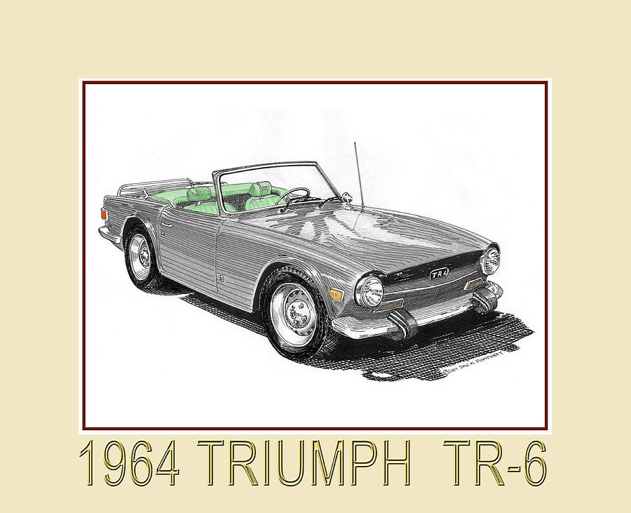 1964 Triumph T R 6 Drawing