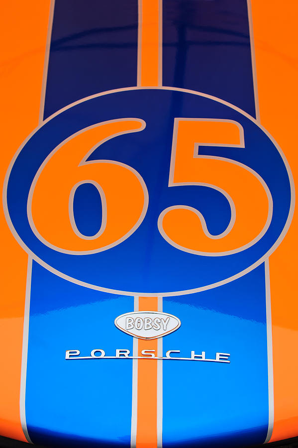 1965 Bobsy-Porsche Hood Emblem - 1 Photograph by Jill Reger