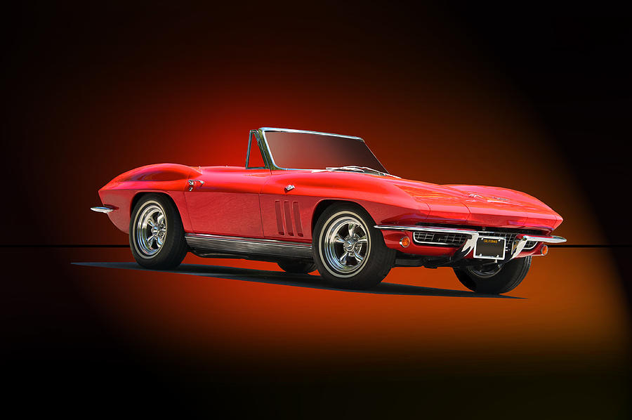 1965 Corvette Roadster in Red Photograph by Dave Koontz