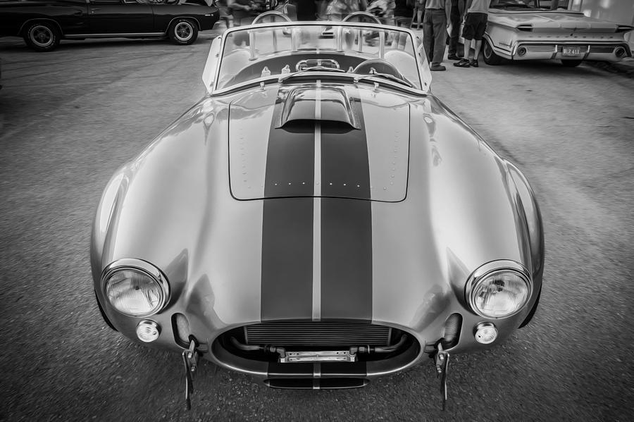 1965 Ford AC Cobra Replica Painted BW Photograph by Rich Franco
