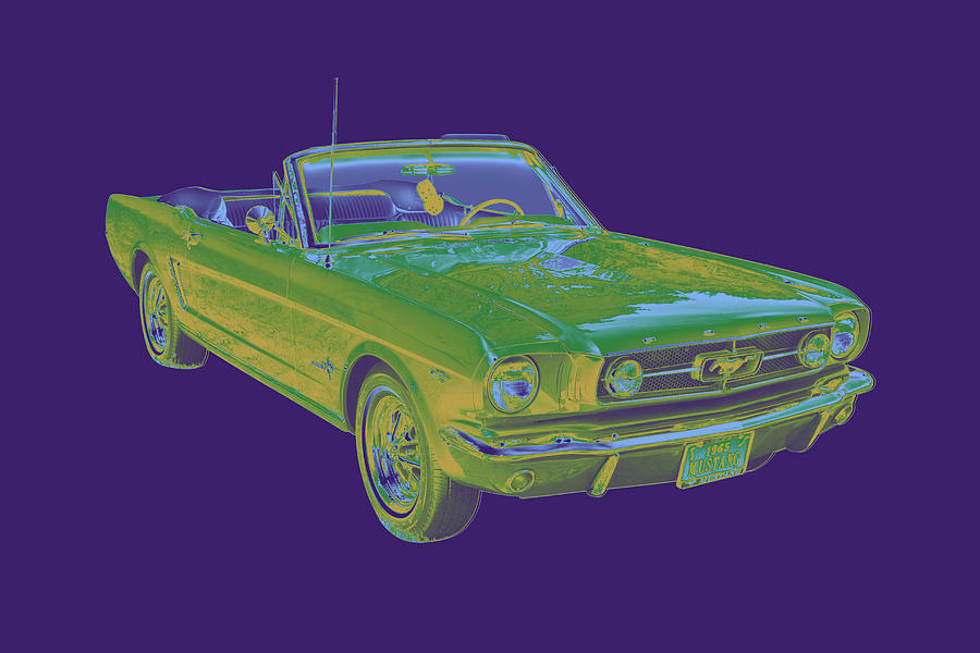 1965 Ford Mustang Convertible Pop Image Photograph by Keith Webber Jr