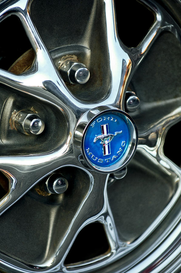 1965 Ford Mustang Wheel Rim Photograph by Jill Reger