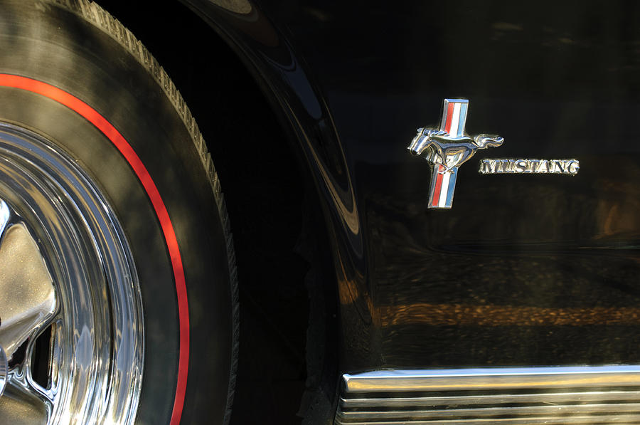 1965 Shelby Prototype Ford Mustang Emblem -0248c Photograph by Jill Reger