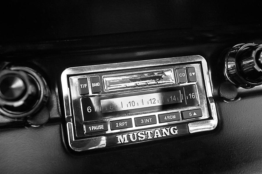 Car Photograph - 1965 Shelby Prototype Ford Mustang Radio by Jill Reger