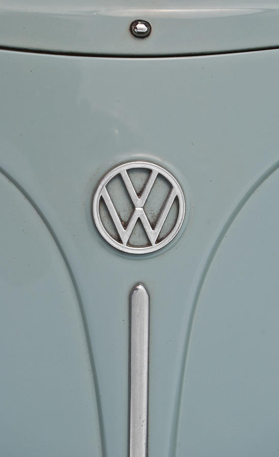 1965 Volkswagen Beetle Hood Emblem Photograph by Jani Freimann