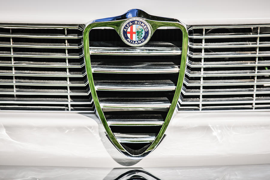 1966 Alfa Romeo GTC Grille Emblem -1438c Photograph by Jill Reger