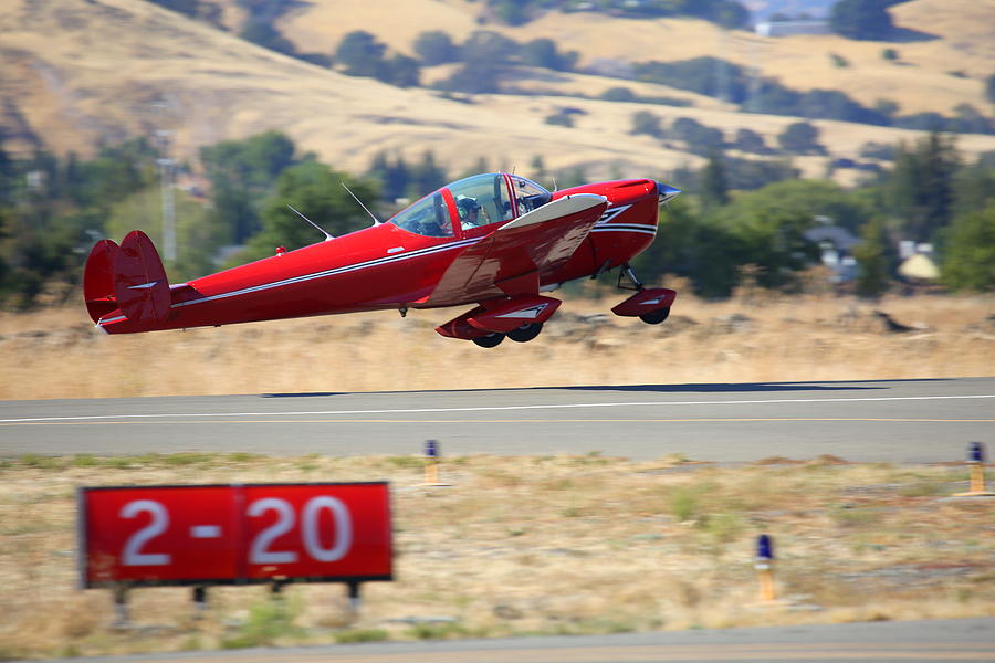 1966 Alon A2 Aircoupe Taking Off N5615F Photograph by John King