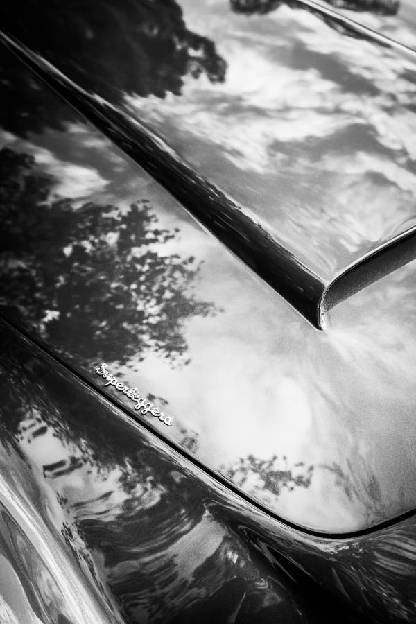 1966 Aston Martin DB6 Hood -0434bw Photograph by Jill Reger