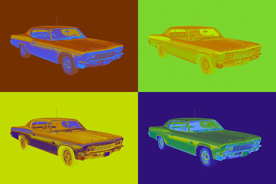 1966 Chevrolet Caprice 427 Muscle Car Pop Art Photograph By Keith 