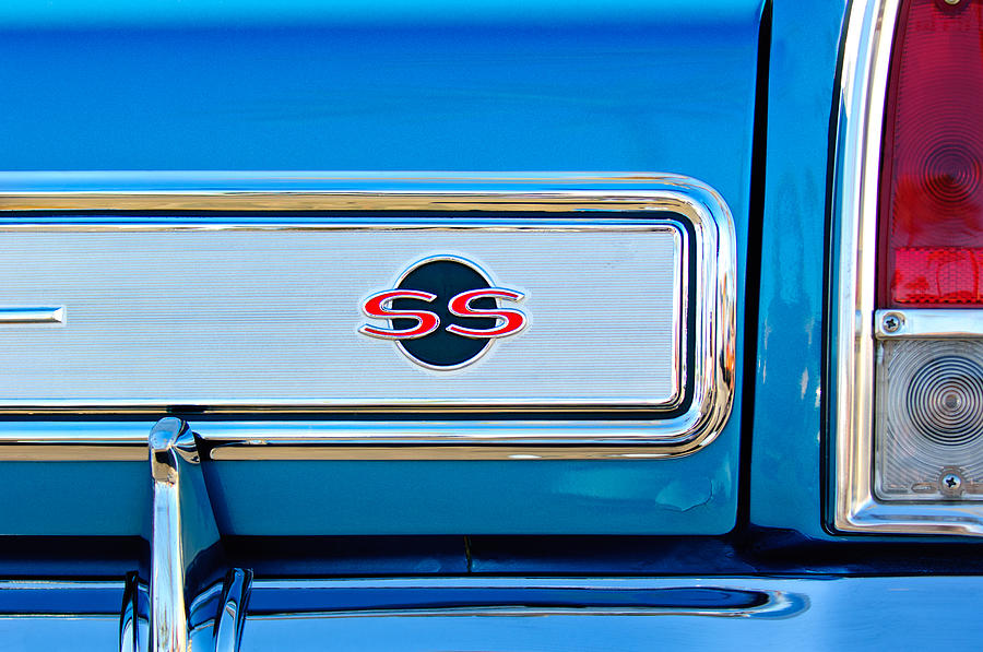 1966 Chevrolet II SS L79 Taillight Emblem Photograph by Jill Reger