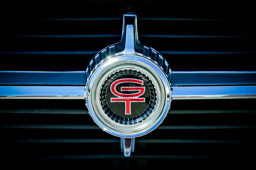 Car Photograph - 1966 Ford Fairlane GT Grille Emblem by Jill Reger