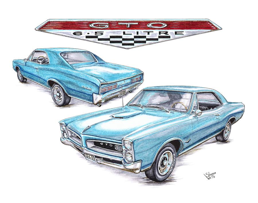 1966 gto drawing by shannon watts 1966 gto by shannon watts