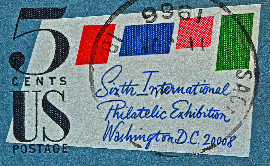 1966 International Philatelic Exhibition Stamp Photograph by Bill Owen
