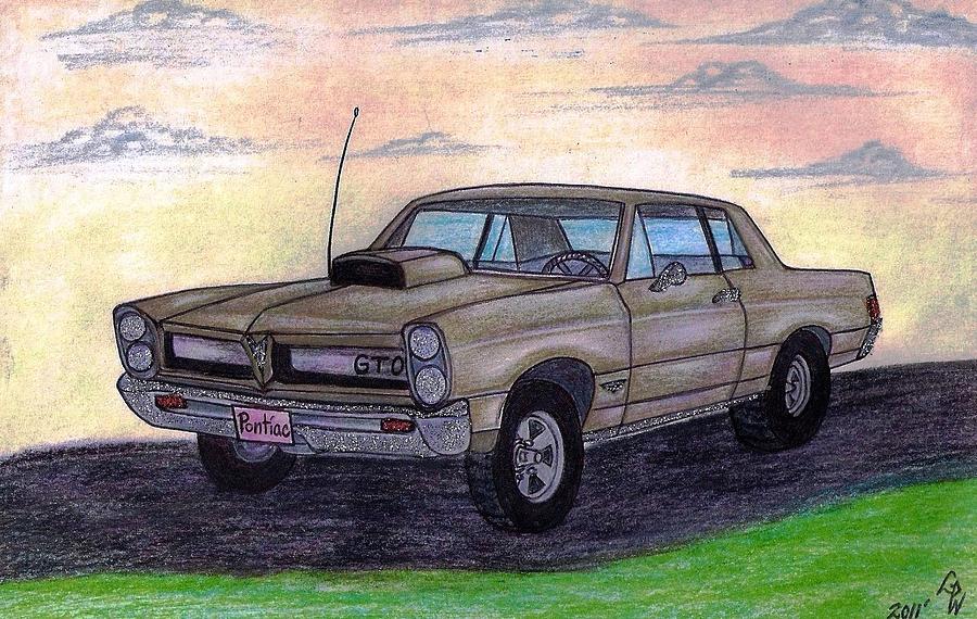 1966' Pontiac GTO Drawing by Gene Pippert - Pixels