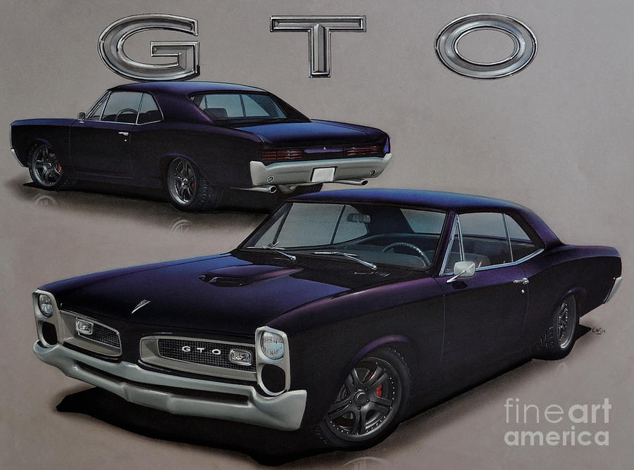 1966 Pontiac GTO Drawing by Paul Kuras - Fine Art America