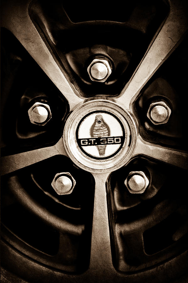 1966 Shelby Cobra GT350 Wheel Rim Emblem Photograph by Jill Reger
