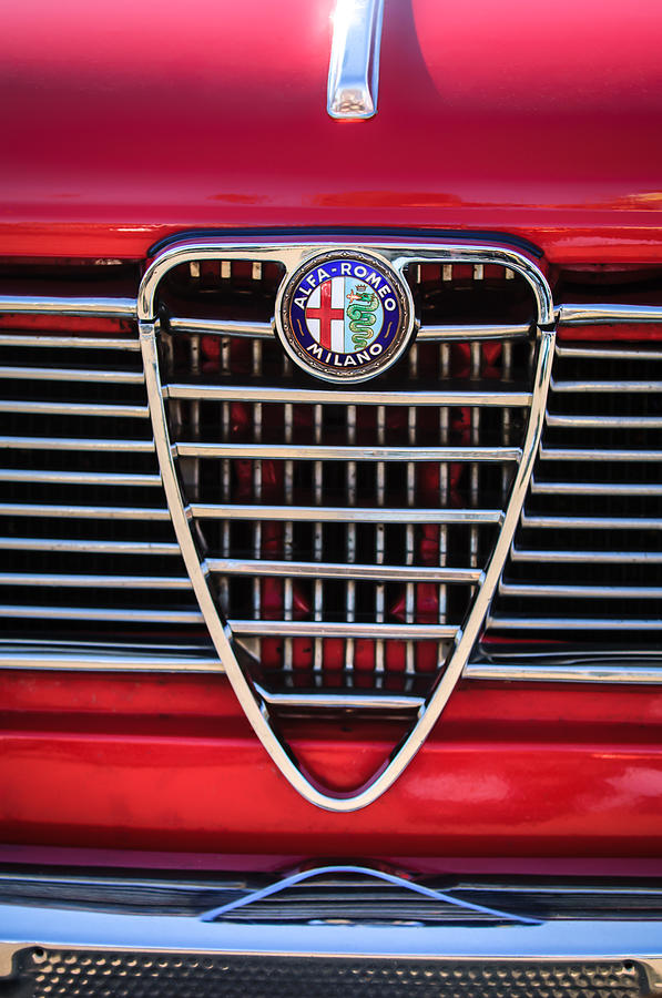 1967 Alfa Romeo Giulia Super Grille Emblem -0730c Photograph by Jill Reger