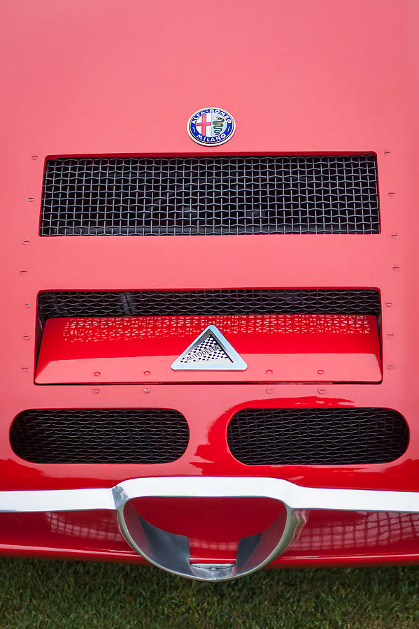 1967 Alfa Romeo TZ2 Zagato Coupe Hood Ornament Photograph by Jill Reger