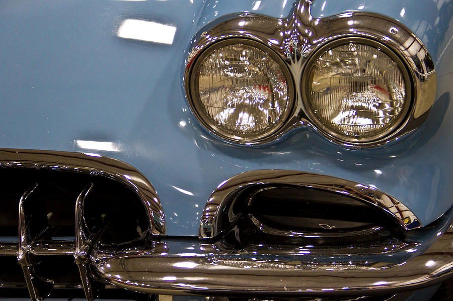 1967 blue Corvette-front left Photograph by Eti Reid