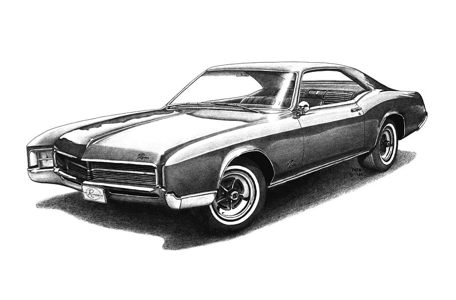 Buick Drawing - 1967 Buick Riviera by Nick Toth
