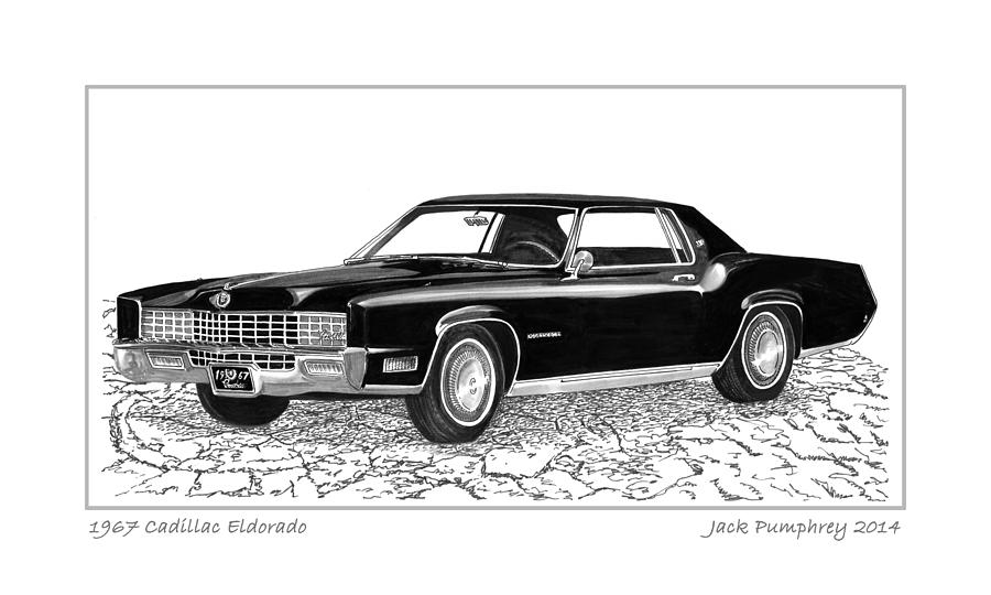 1967 Cadillac Eldorado Painting by Jack Pumphrey