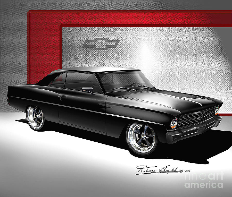1967 Chevrolet Nova Drawing by Danny Whitfield