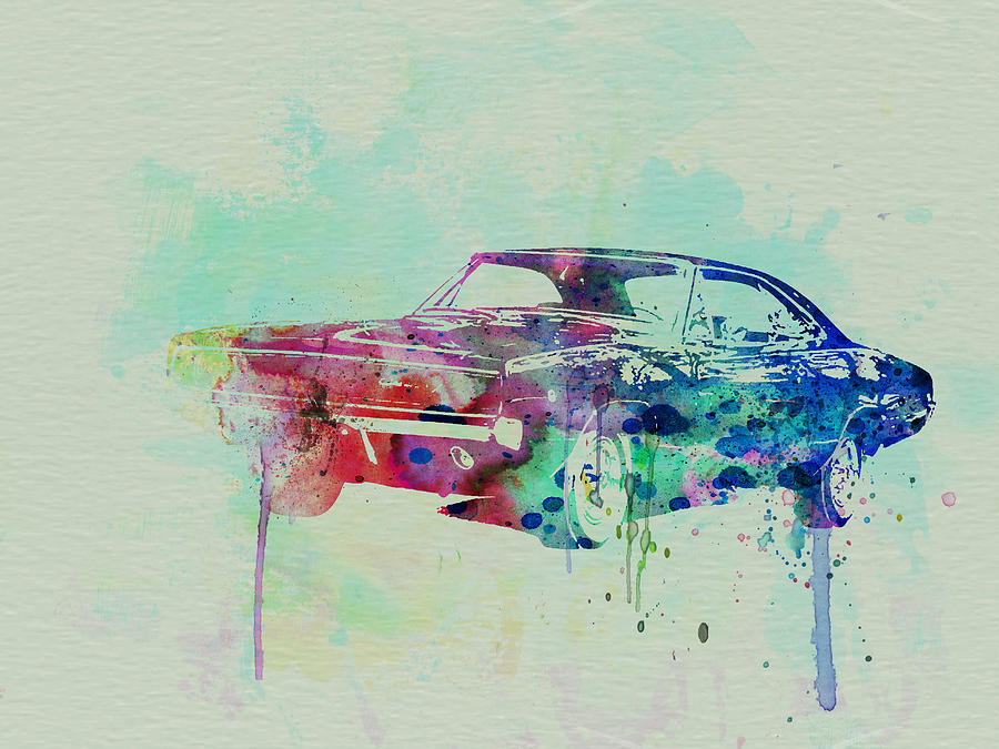 Car Painting - 1967 Dodge Charger  2 by Naxart Studio