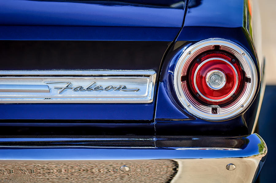 Car Photograph - 1967 Ford Falcon Taillight Emblem -473c by Jill Reger