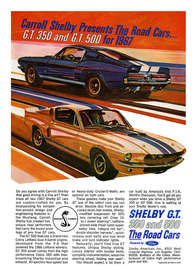  Ford Mustang Shelby GT3 y GT5 Arte digital por Digital Repro Depot