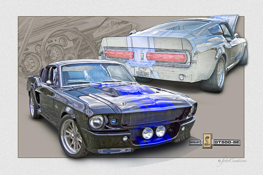 1967 Ford Shelby Gt500-se Digital Art by Roger Beltz