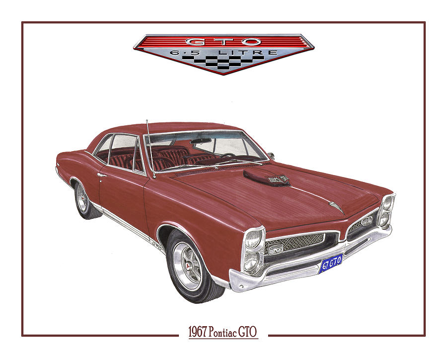 1967 Pontiac Gto Painting - 1967 G T O Pontiac by Jack Pumphrey