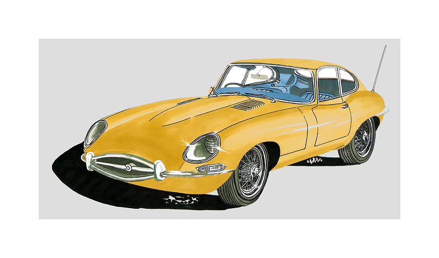 1967 Jaguar X K E Coupe Painting by Jack Pumphrey