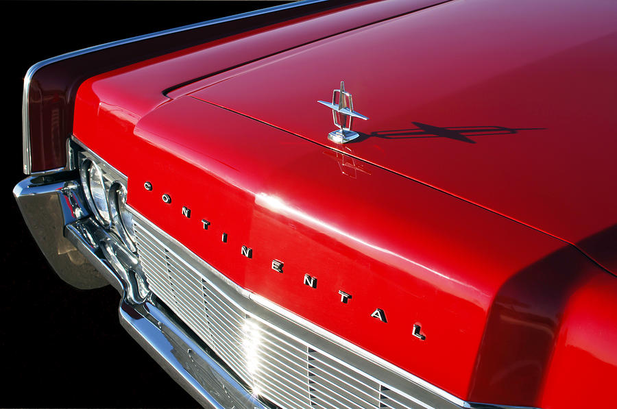 Car Photograph - 1967 Lincoln Continental Hood Ornament - Emblem -646c by Jill Reger