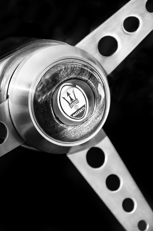 1967 Maserati Ghibli Coupe Grille Emblem Photograph by Jill Reger