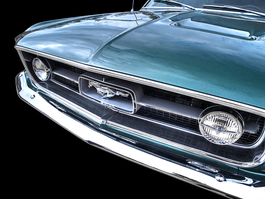Mustang Photograph - 1967 Mustang Grille by Gill Billington