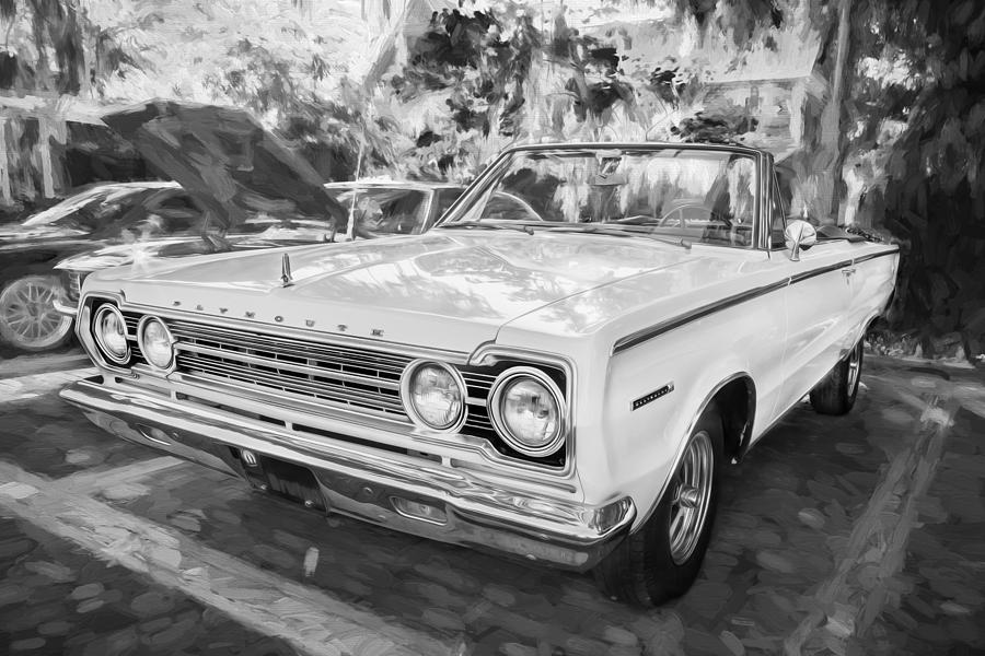 1967 Plymouth Belevedere 2 Convertible Painted BW Photograph by Rich Franco