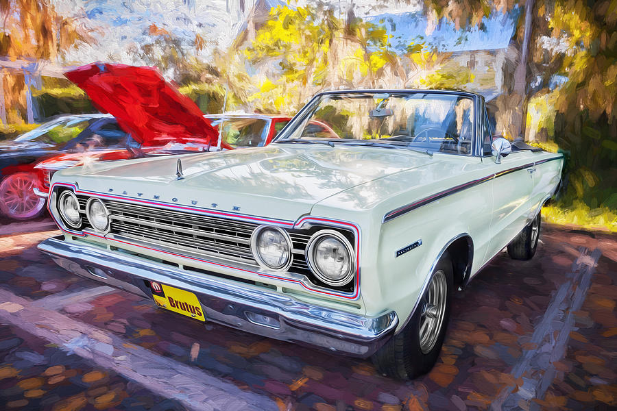 1967 Plymouth Belevedere 2 Convertible Painted  Photograph by Rich Franco