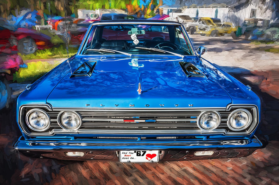 1967 Plymouth Belvedere GTX 440 Painted  Photograph by Rich Franco