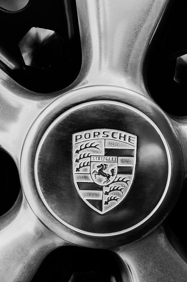 1967 Porsche 911 S Wheel Emblem Photograph by Jill Reger