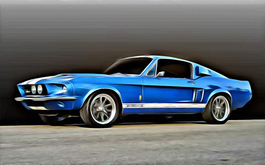 1967 Shelby Mustang GT500 Painting by Florian Rodarte