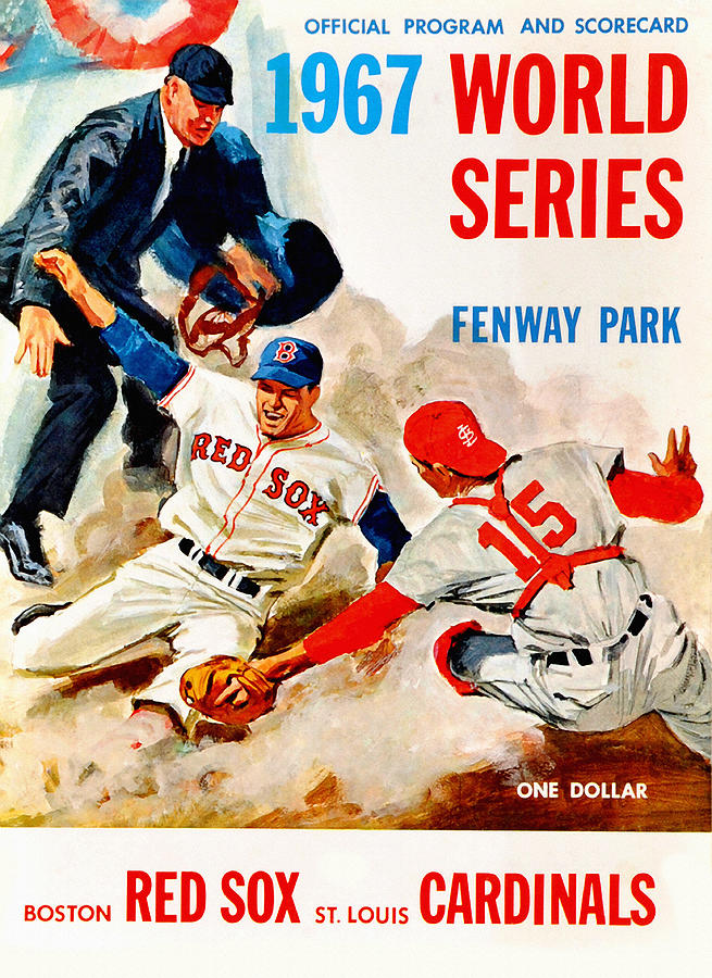 St. Louis Cardinals Painting - 1967 World Series Program by Big 88 Artworks