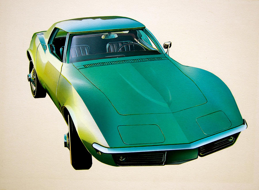 1968 Corvette Stingray Painting by Alan Metzger