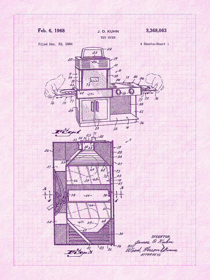 1968 Easy Bake Toy Oven Patent Art Photograph by Barry Jones